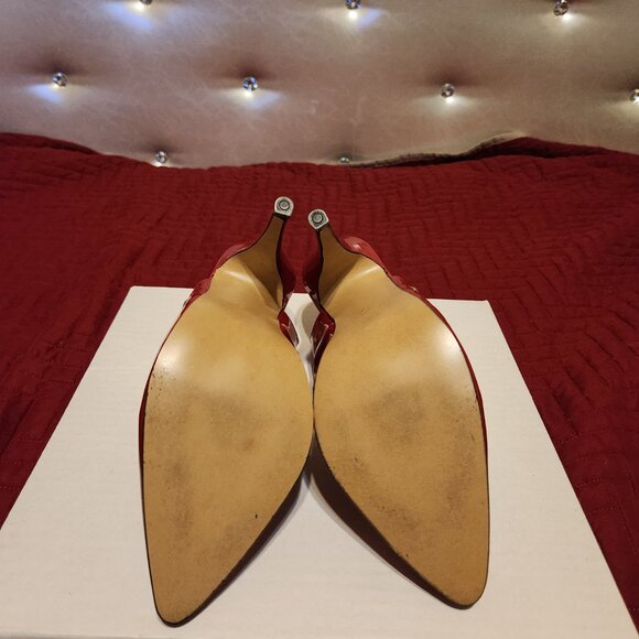 Women's size 7 Red Patent Slingback Pumps - Picture 4 of 4